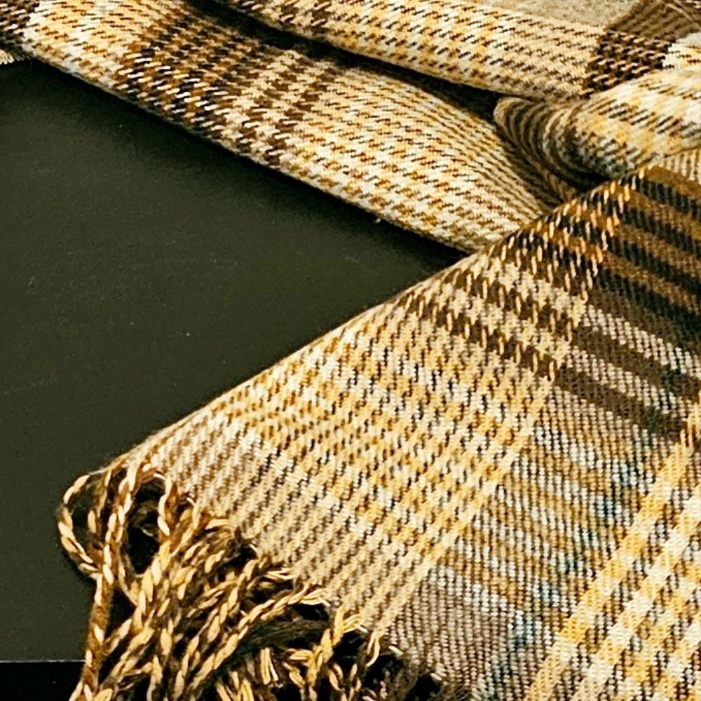 Brown Plaid Unisex Scarf - Picture 3 of 5